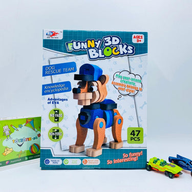 45 pieces 3d rescue dog puzzle blocks